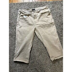 Lee Womens Size 14M Tan  Solid Relaxed Straight Leg Jeans